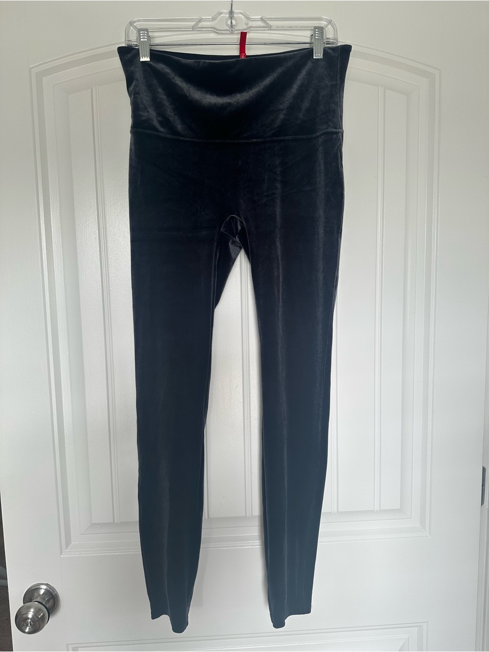 Women Navy SPANX Full Length Velvet Leggings